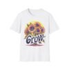 Grow Sunflower Unisex Softstyle T-Shirt - Inspirational Floral Tee for Nature Lovers