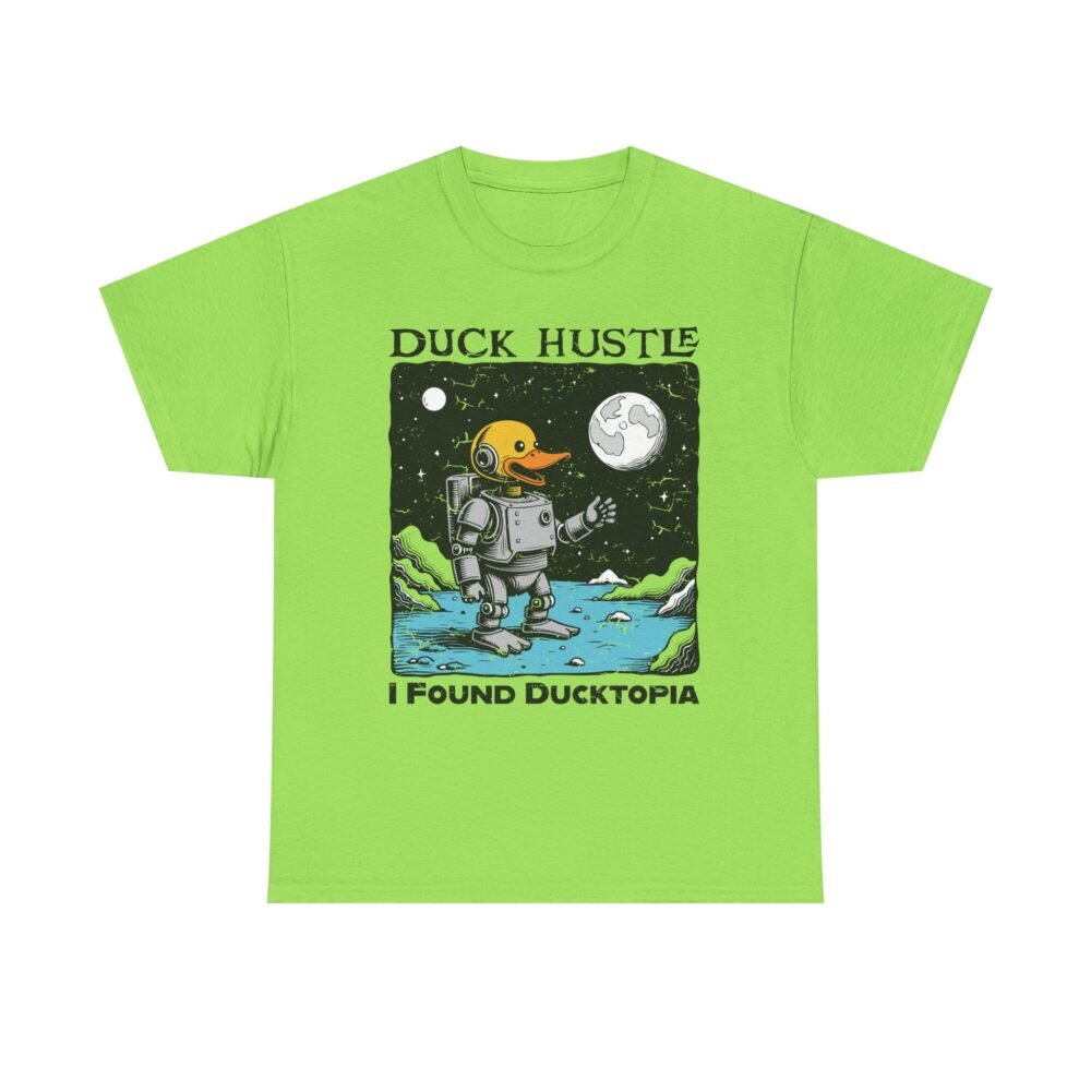 Duck Hustle Unisex Heavy Cotton Tee - I Found Ducktopia Graphic Shirt