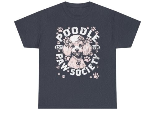 Poodle Paw Society Tee, Dog Lover Shirt, Animal Print Top, Cute Puppy Tee, Pet