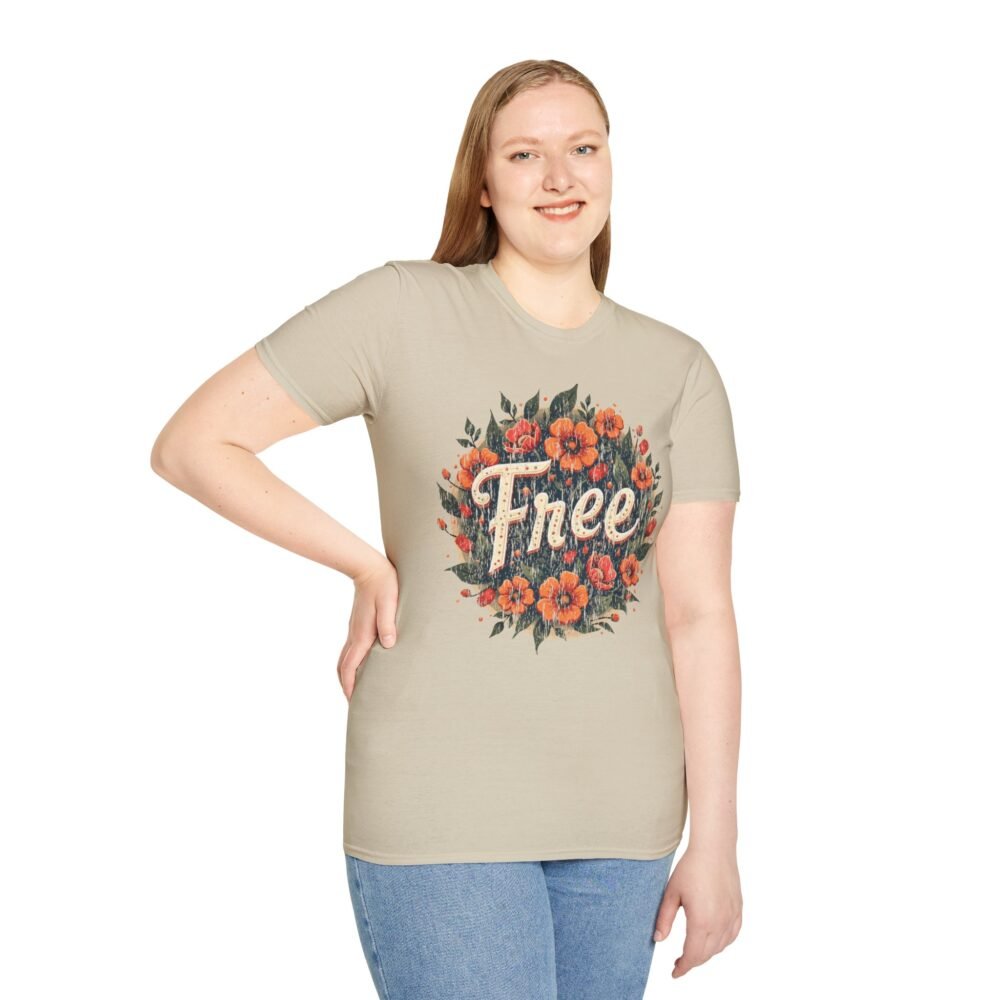 Floral Free Softstyle T-Shirt - Perfect for Spring Celebrations